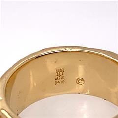 James Avery Retired Fish 14K Yellow Gold Band Ring
